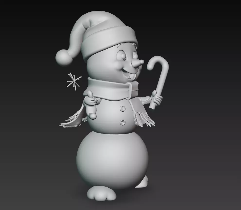 Jolly Snowman - Christmas Holiday 3D Model 3D print model_6