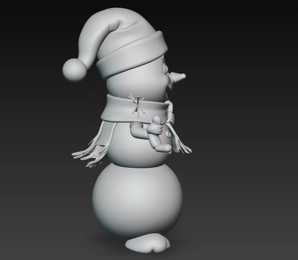 Jolly Snowman - Christmas Holiday 3D Model 3D print model_7