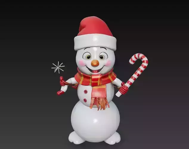 Jolly Snowman - Christmas Holiday 3D Model 3D print model Jolly Snowman - Christmas Holiday 3D Model 3D print model