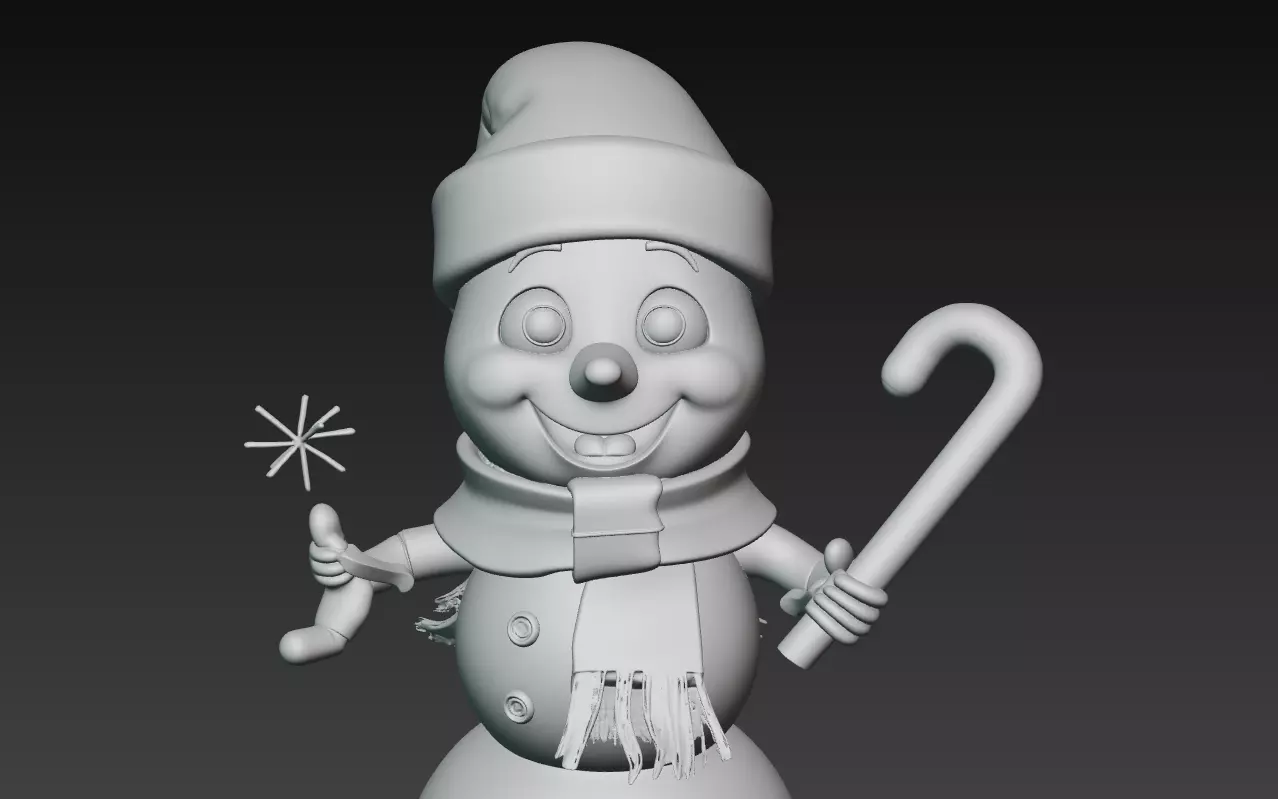 Jolly Snowman - Christmas Holiday 3D Model 3D print model_8