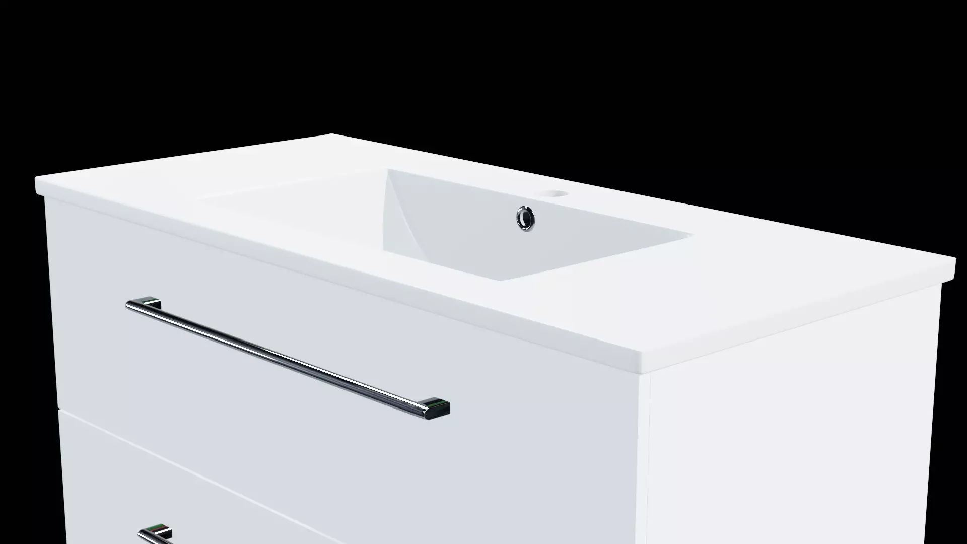 sink with cabinet Low-poly 3D model_8