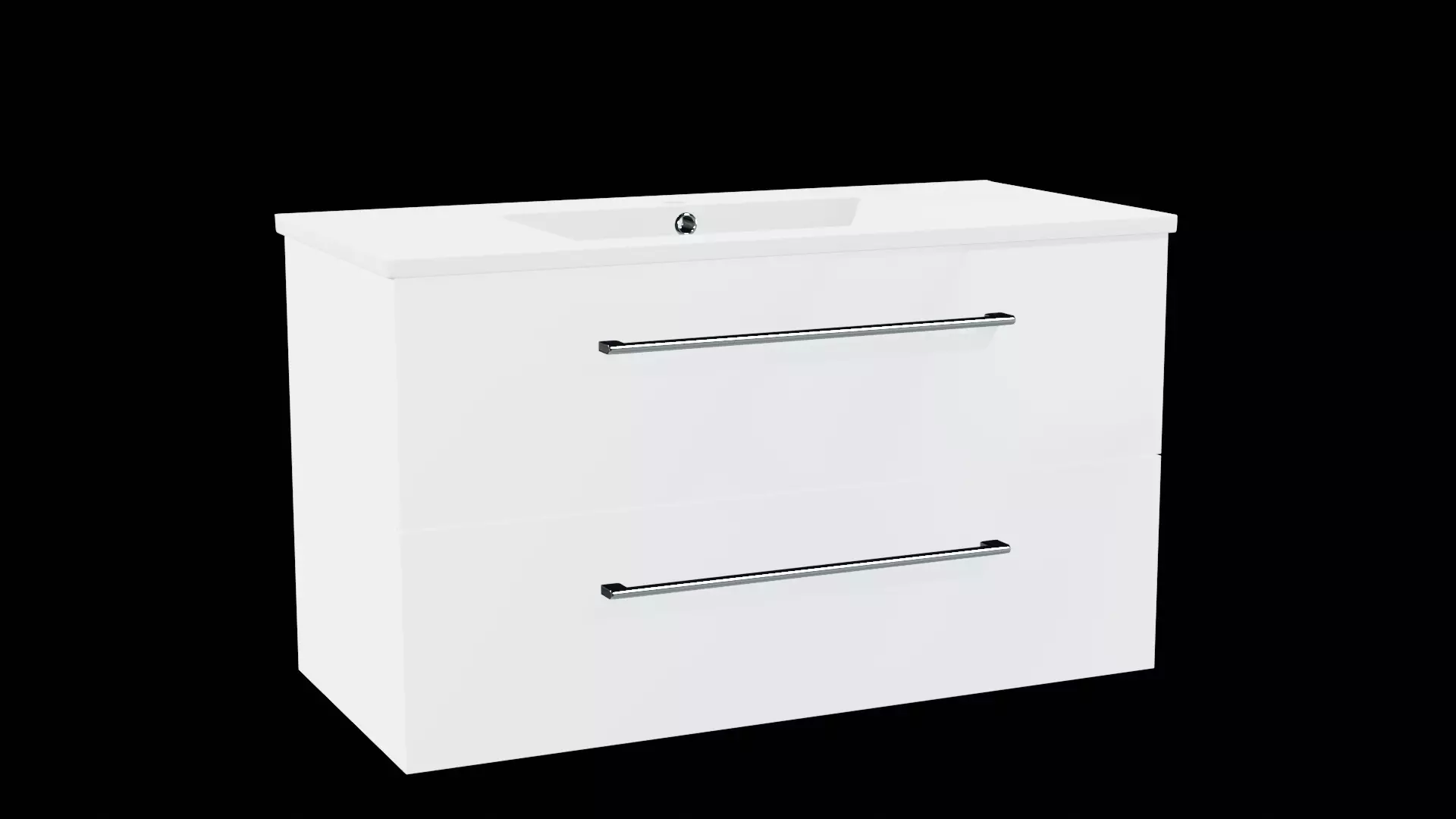 sink with cabinet Low-poly 3D model_4