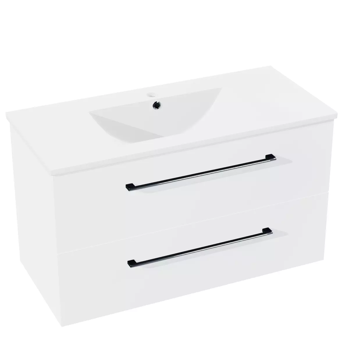 sink with cabinet Low-poly 3D model_0