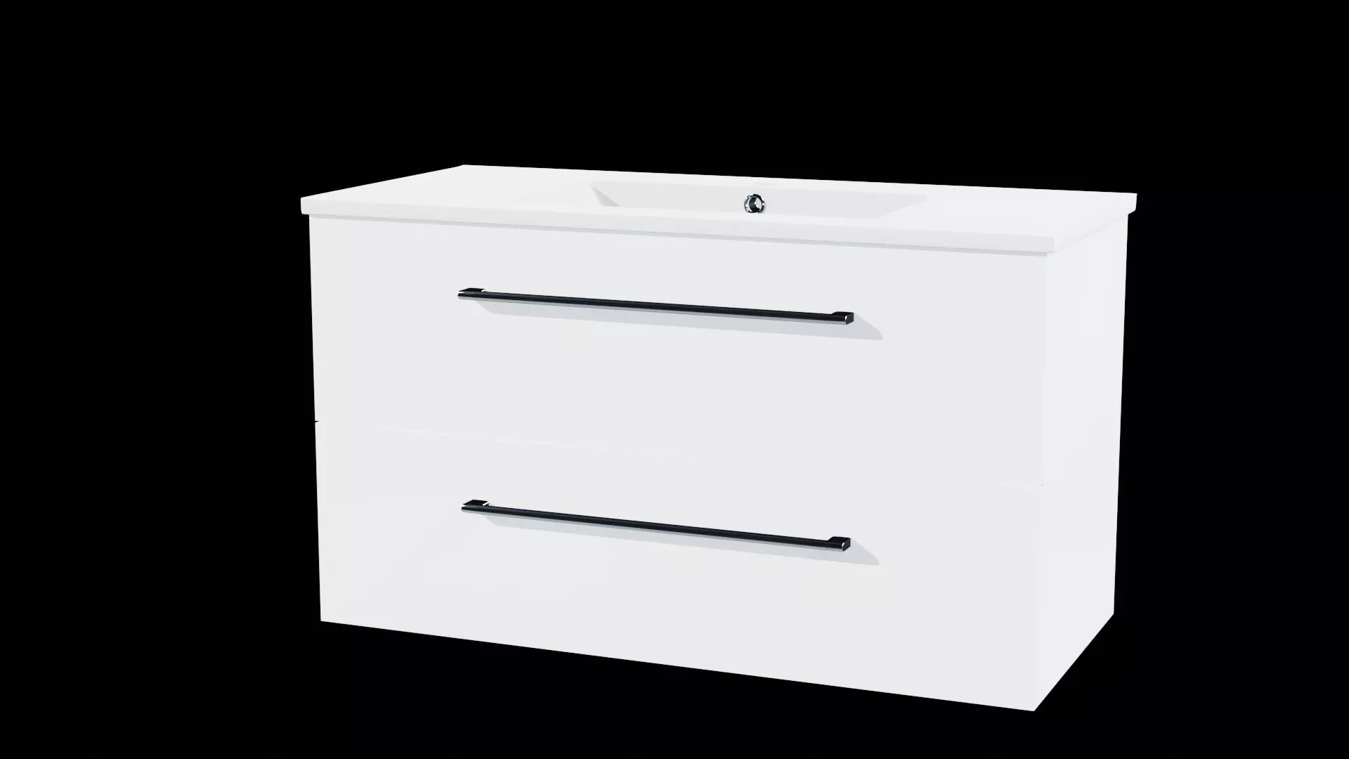 sink with cabinet Low-poly 3D model_3