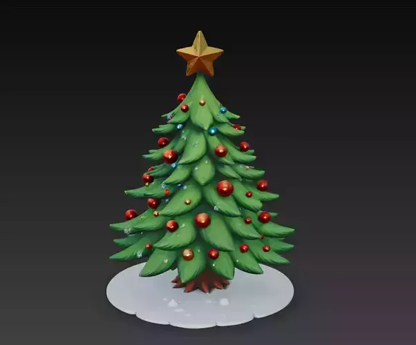 Christmas Tree - Stylized Holiday 3D Model 3D print model