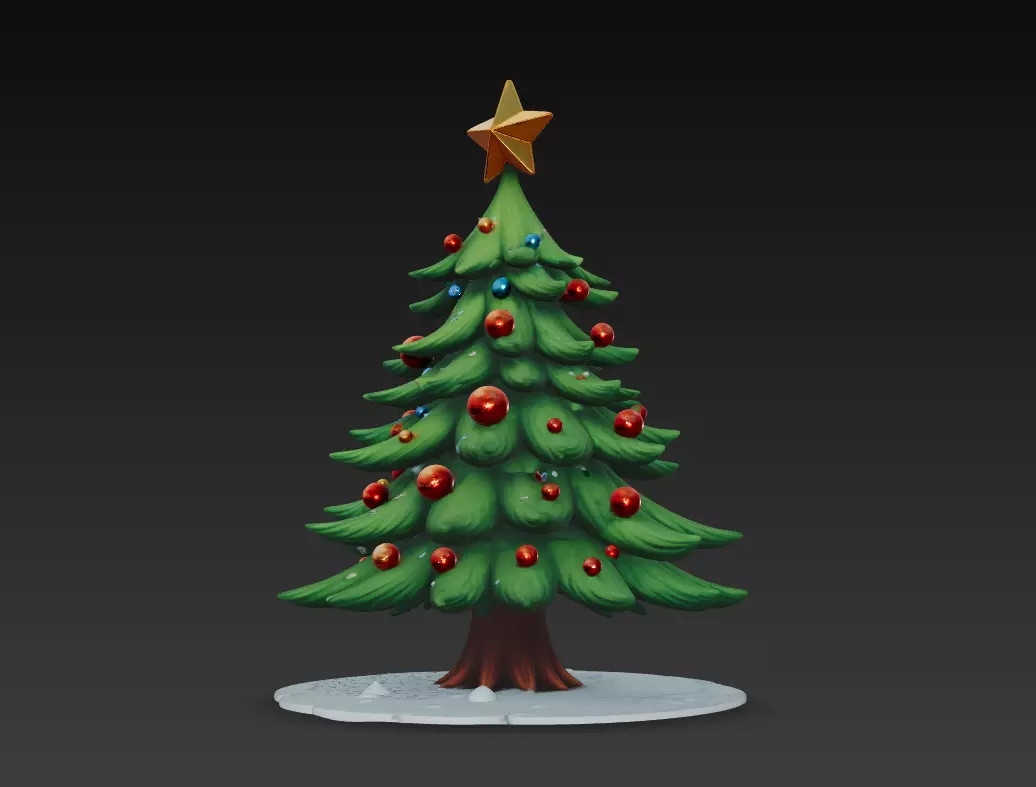 Christmas Tree - Stylized Holiday 3D Model 3D print model_2