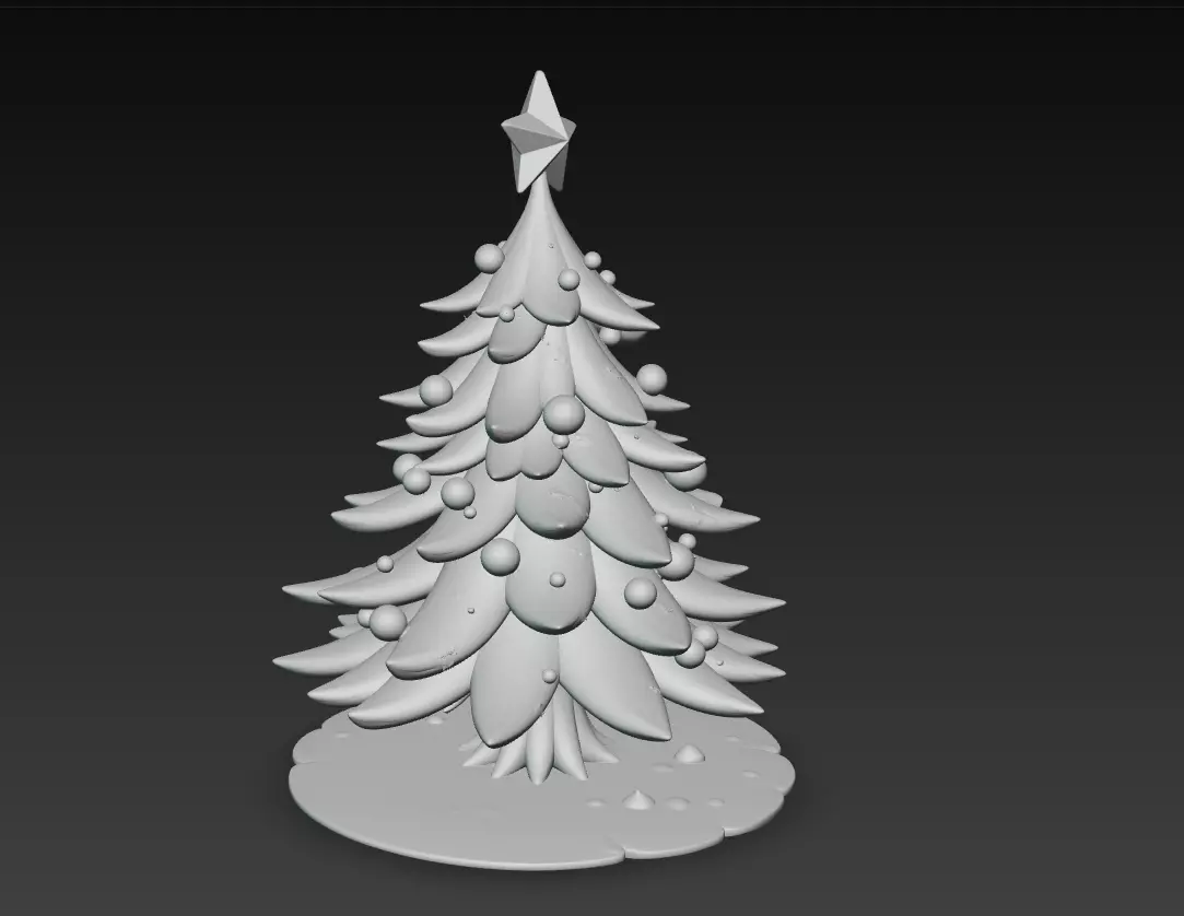 Christmas Tree - Stylized Holiday 3D Model 3D print model_6