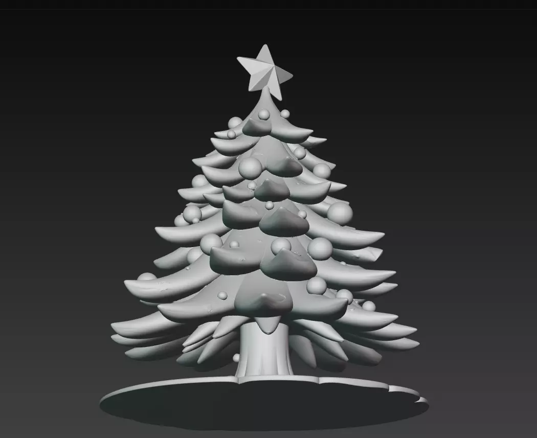 Christmas Tree - Stylized Holiday 3D Model 3D print model_7