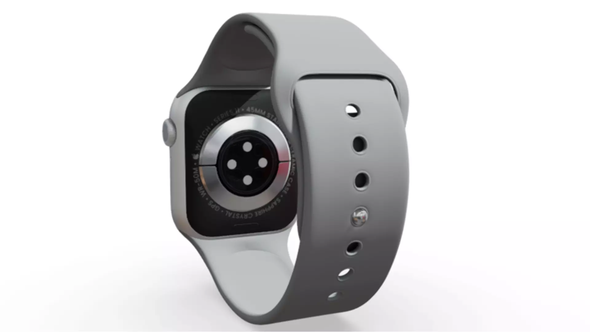 Apple Watch Series 11 Silver Aluminium 3D model_7