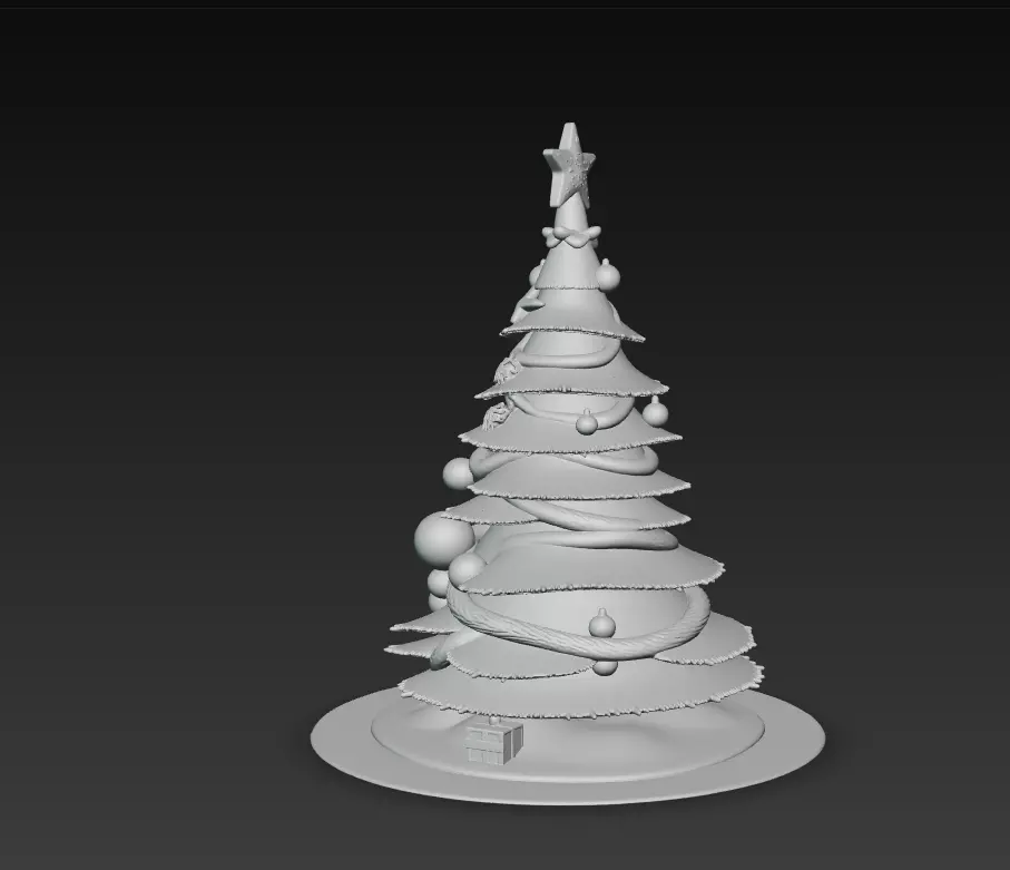 Candy Christmas Tree - Stylized Holiday 3D Model 3D print model_6