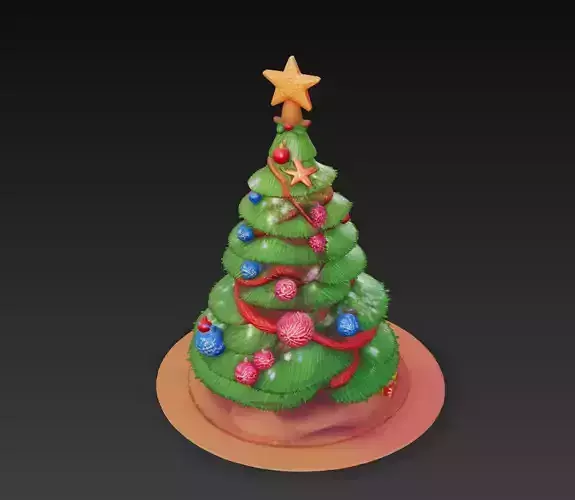 Candy Christmas Tree - Stylized Holiday 3D Model 3D print model Candy Christmas Tree - Stylized Holiday 3D Model 3D print model