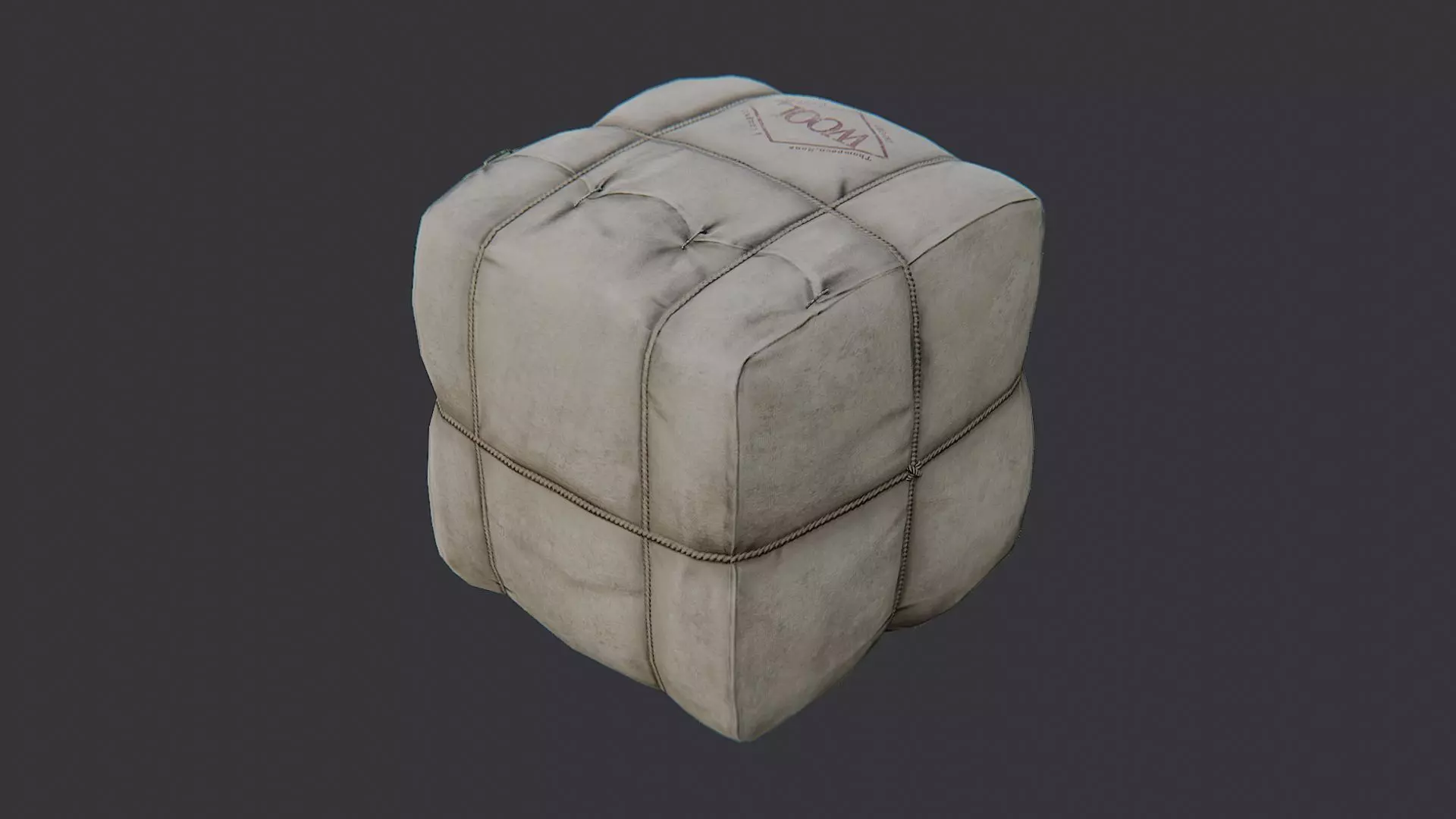 Lon Wool Block Low-poly 3D model_3