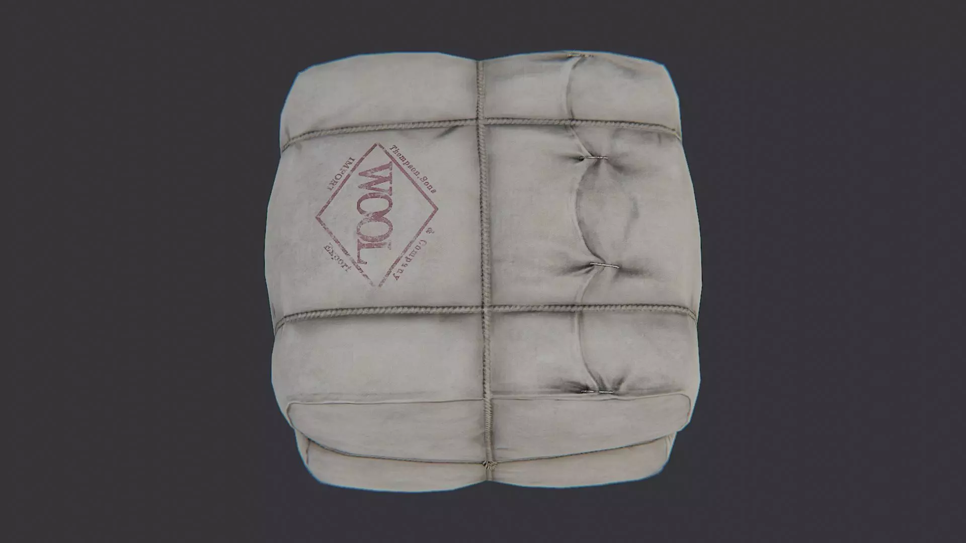 Lon Wool Block Low-poly 3D model_4