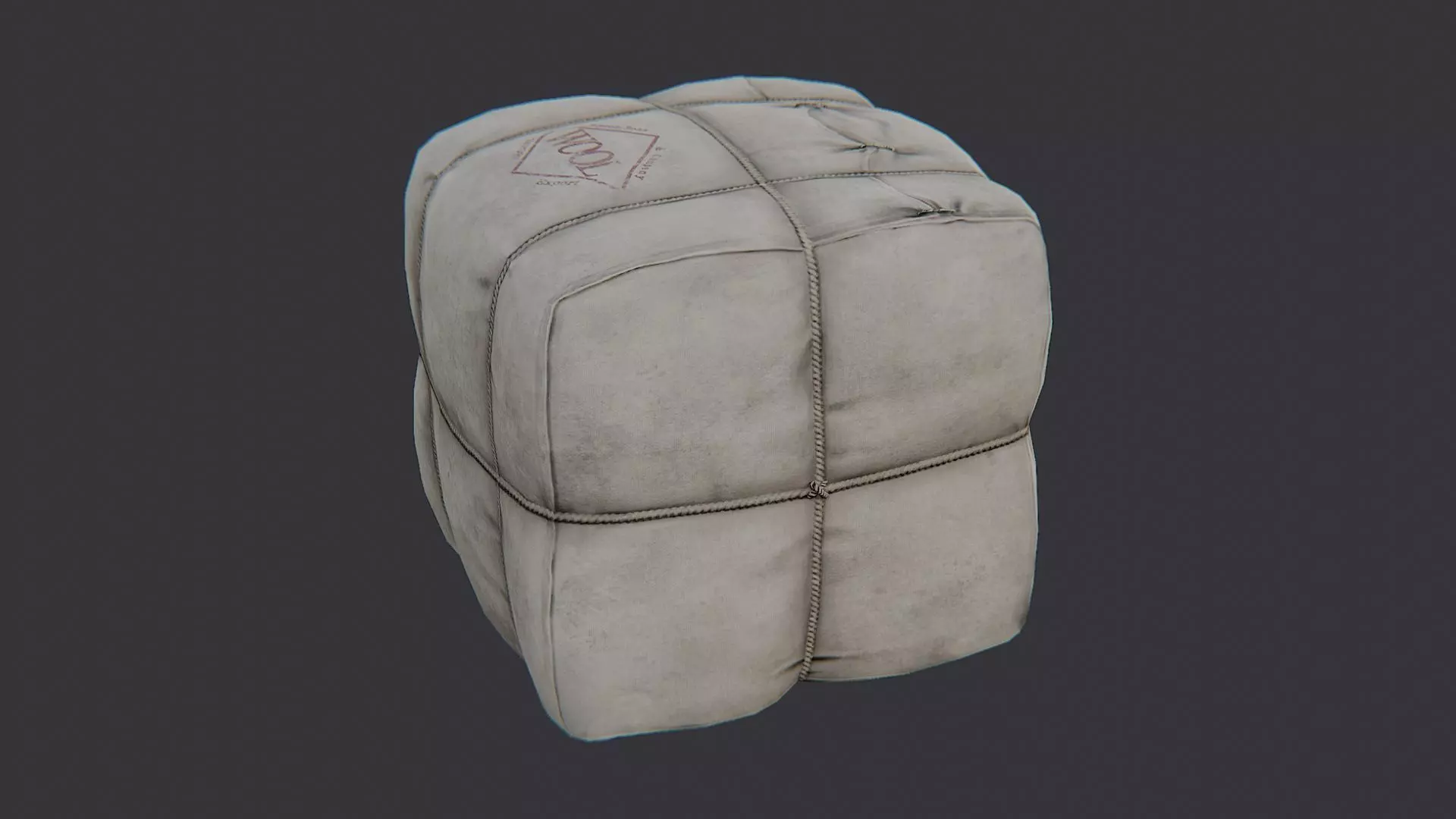 Lon Wool Block Low-poly 3D model_0