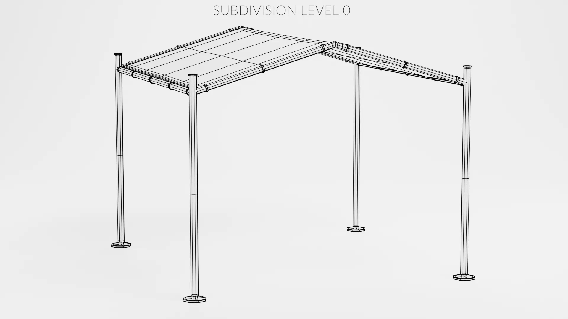 -Gazebo V1- Low-poly 3D model_8