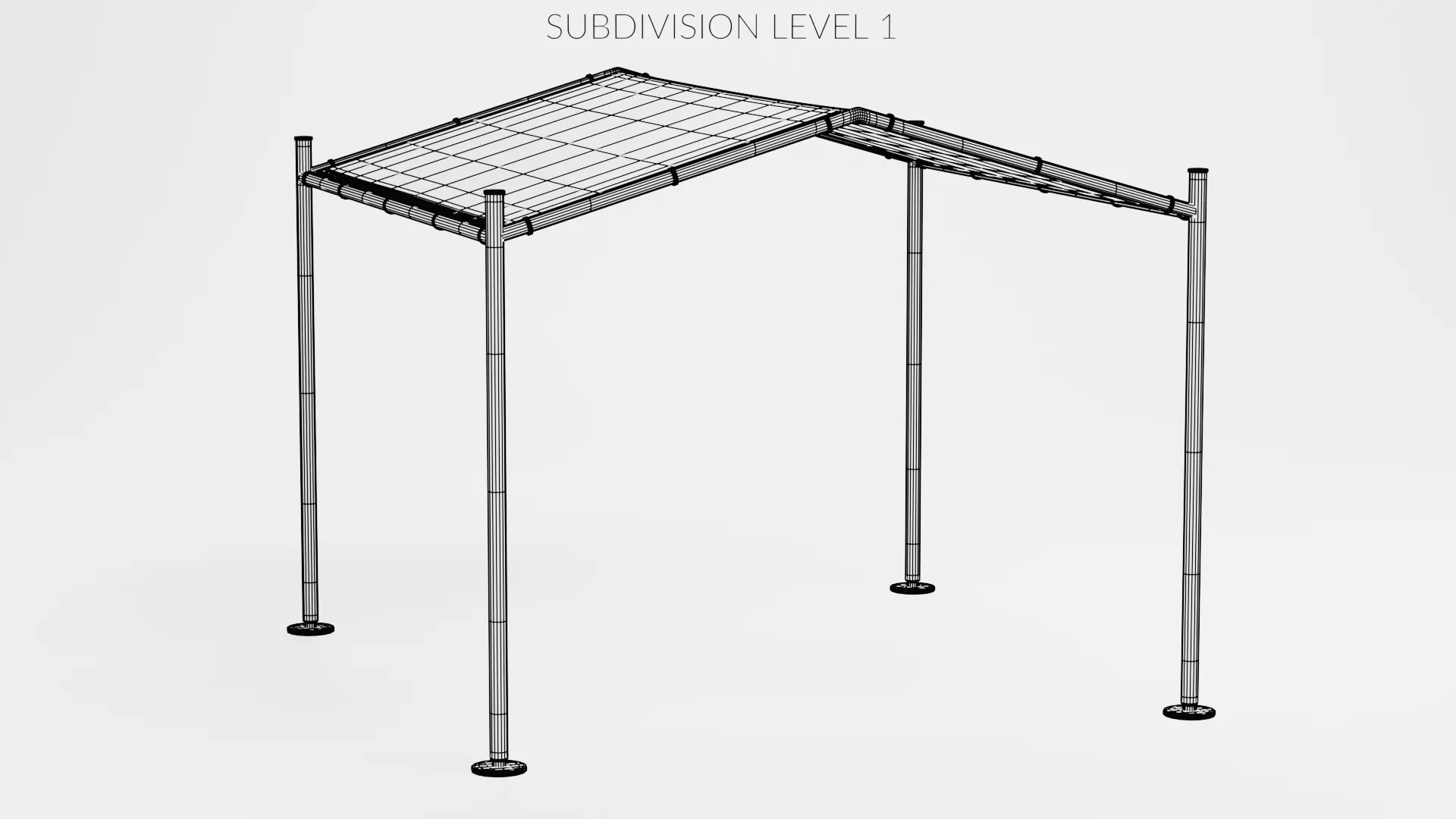 -Gazebo V1- Low-poly 3D model_9