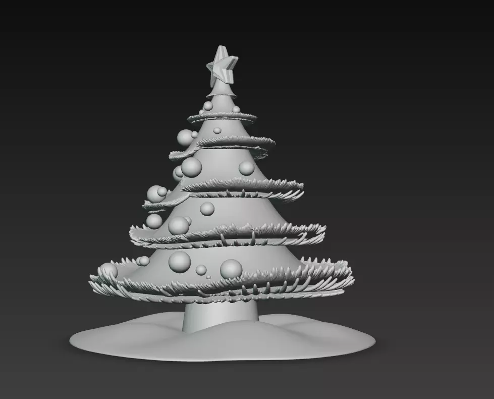Classic Christmas Tree - Stylized Holiday 3D Model 3D print model_5