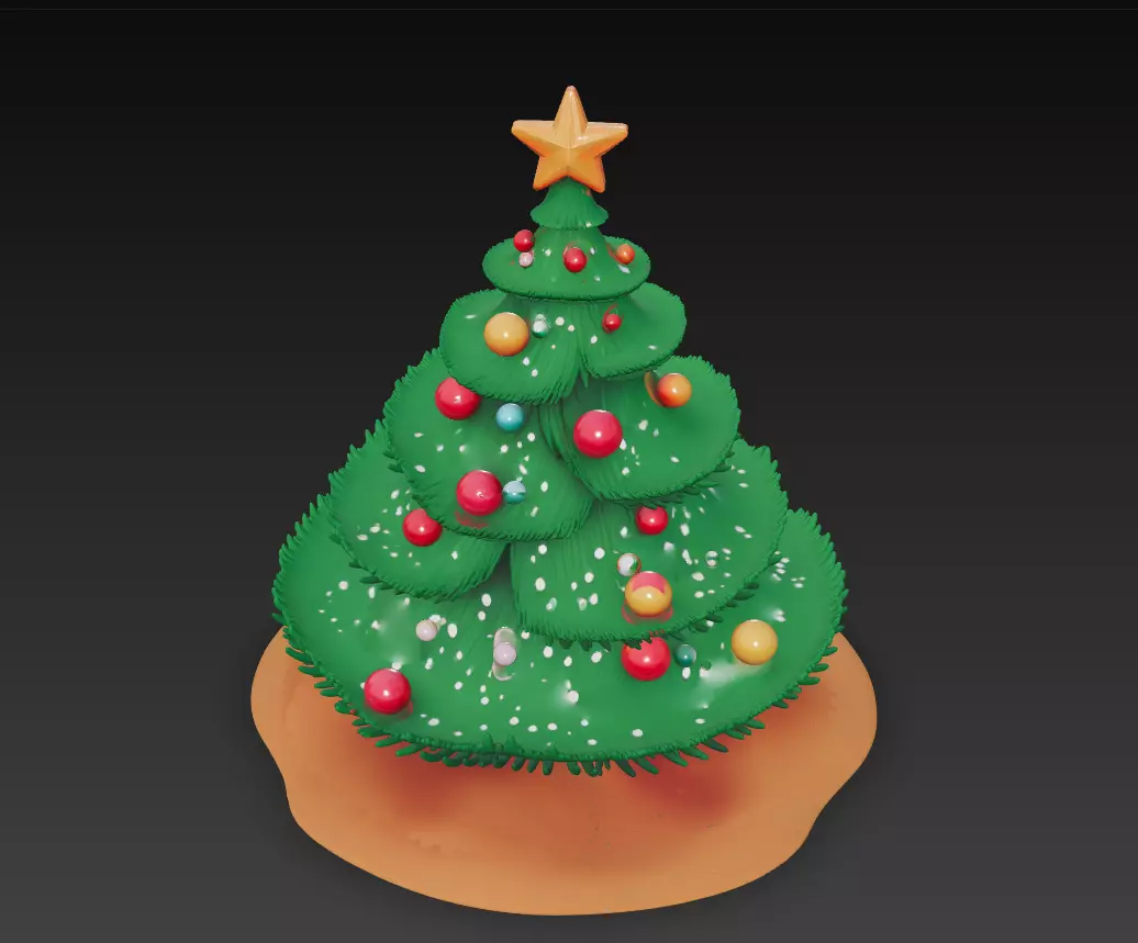 Classic Christmas Tree - Stylized Holiday 3D Model 3D print model_0