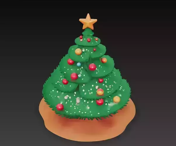 Classic Christmas Tree - Stylized Holiday 3D Model 3D print model Classic Christmas Tree - Stylized Holiday 3D Model 3D print model
