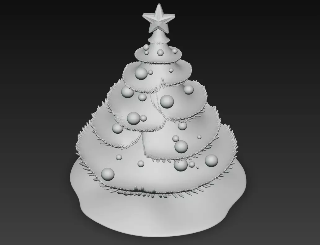 Classic Christmas Tree - Stylized Holiday 3D Model 3D print model_4
