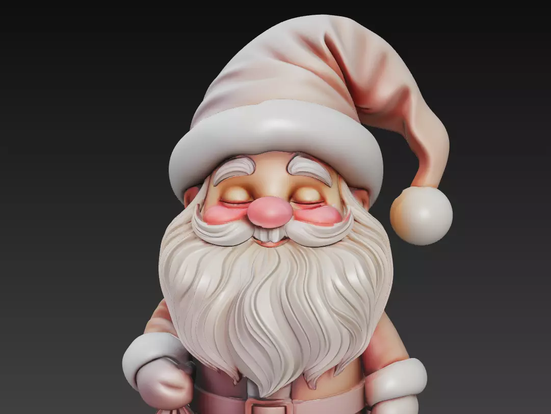 Soft Santa - Stylized Christmas 3D Model 3D print model_2