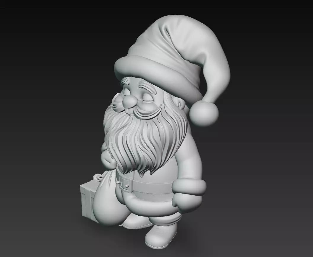 Soft Santa - Stylized Christmas 3D Model 3D print model_5