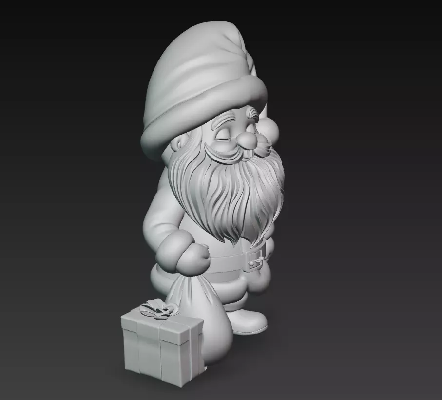 Soft Santa - Stylized Christmas 3D Model 3D print model_6
