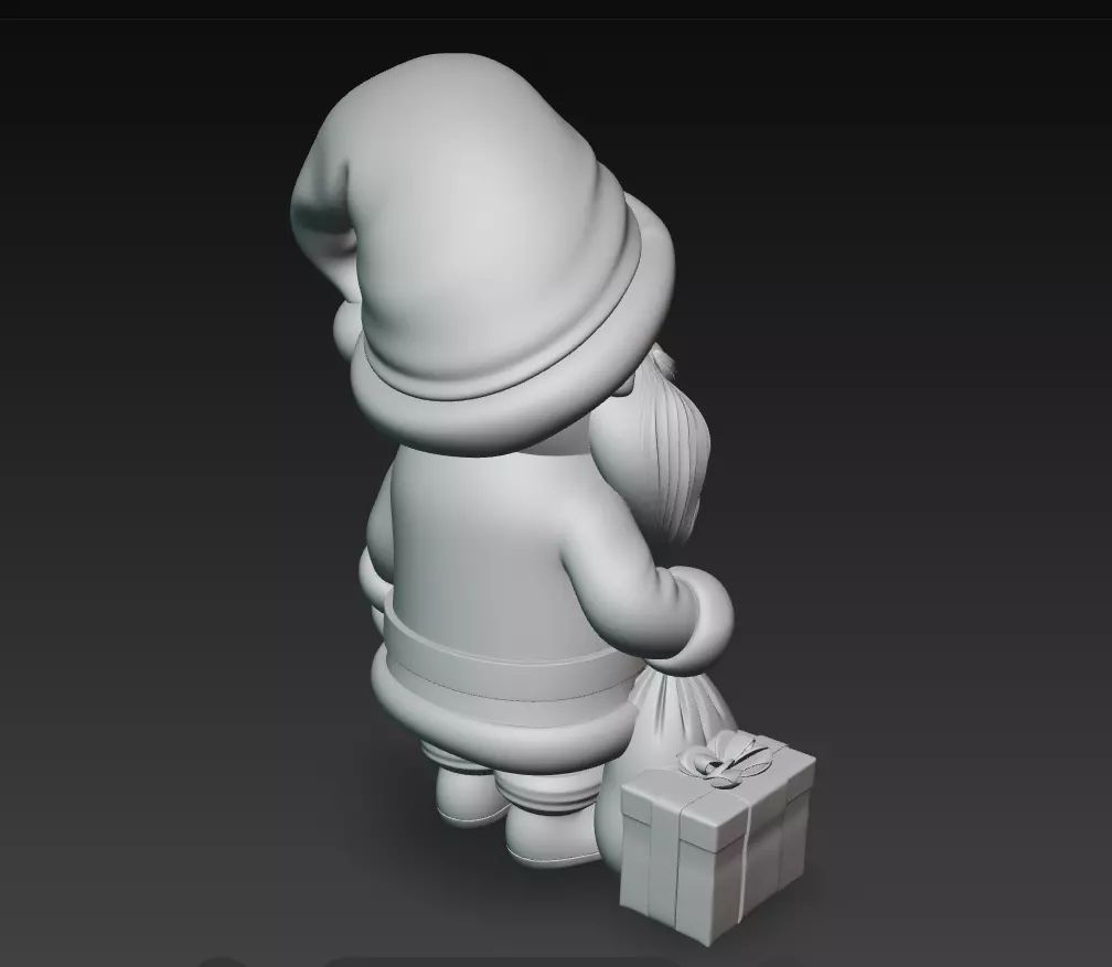 Soft Santa - Stylized Christmas 3D Model 3D print model_8
