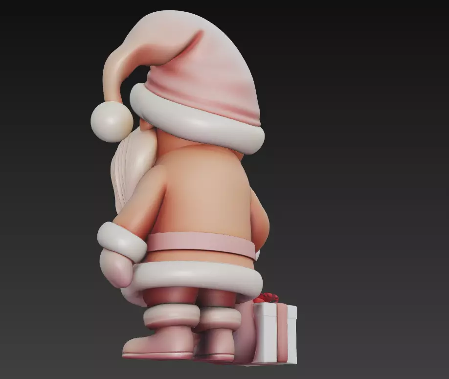 Soft Santa - Stylized Christmas 3D Model 3D print model_4