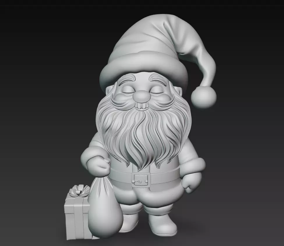 Soft Santa - Stylized Christmas 3D Model 3D print model_7