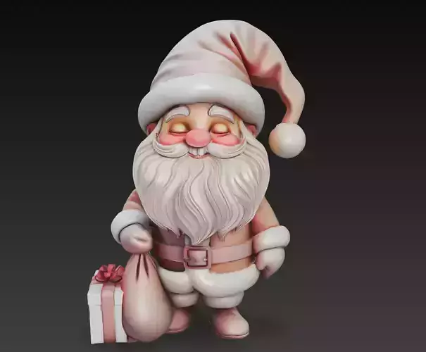 Soft Santa - Stylized Christmas 3D Model 3D print model Soft Santa - Stylized Christmas 3D Model 3D print model
