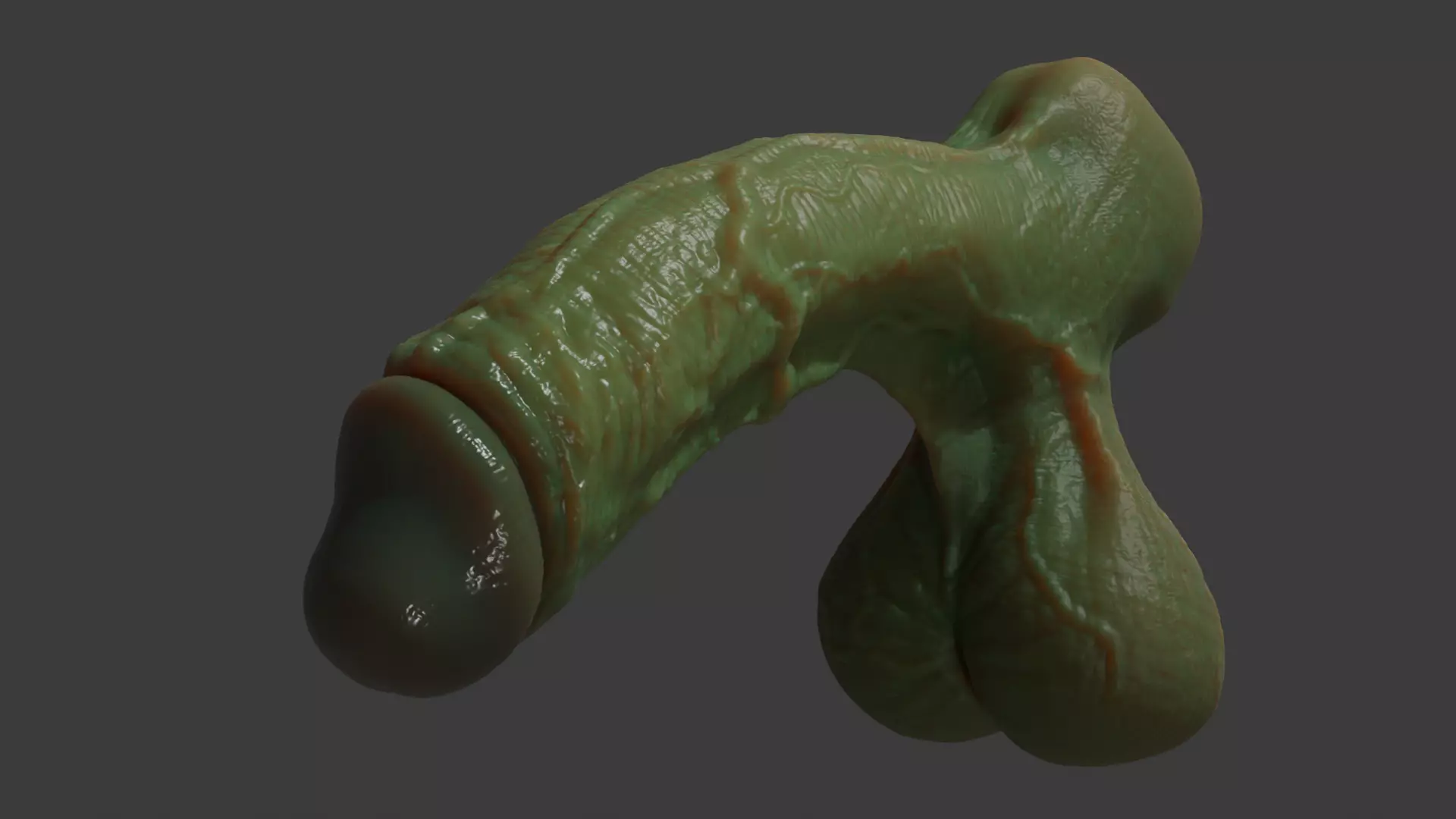 Fantasy Spooky Orc Penis Rigged Low-poly 3D model_7