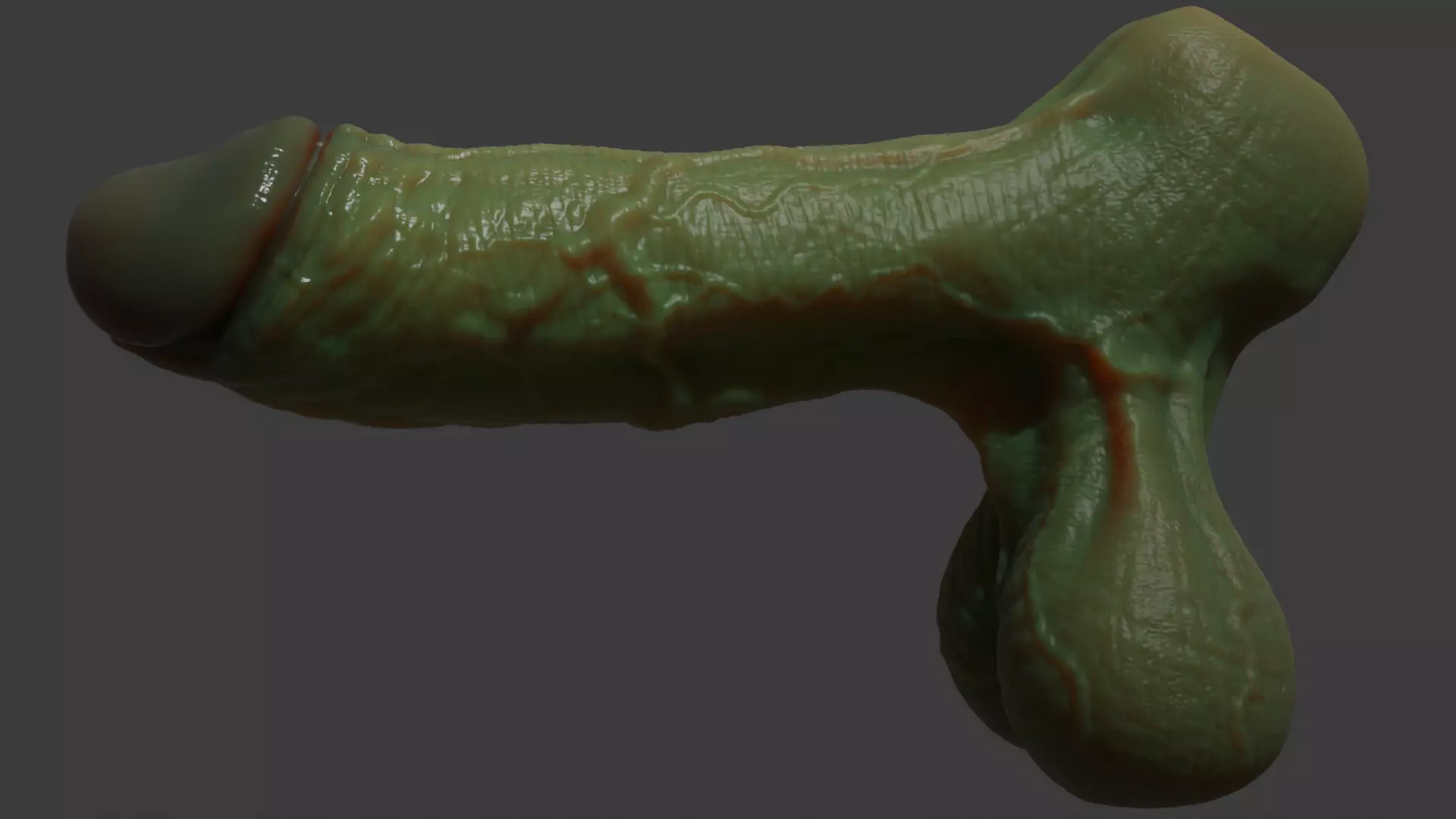 Fantasy Spooky Orc Penis Rigged Low-poly 3D model_3