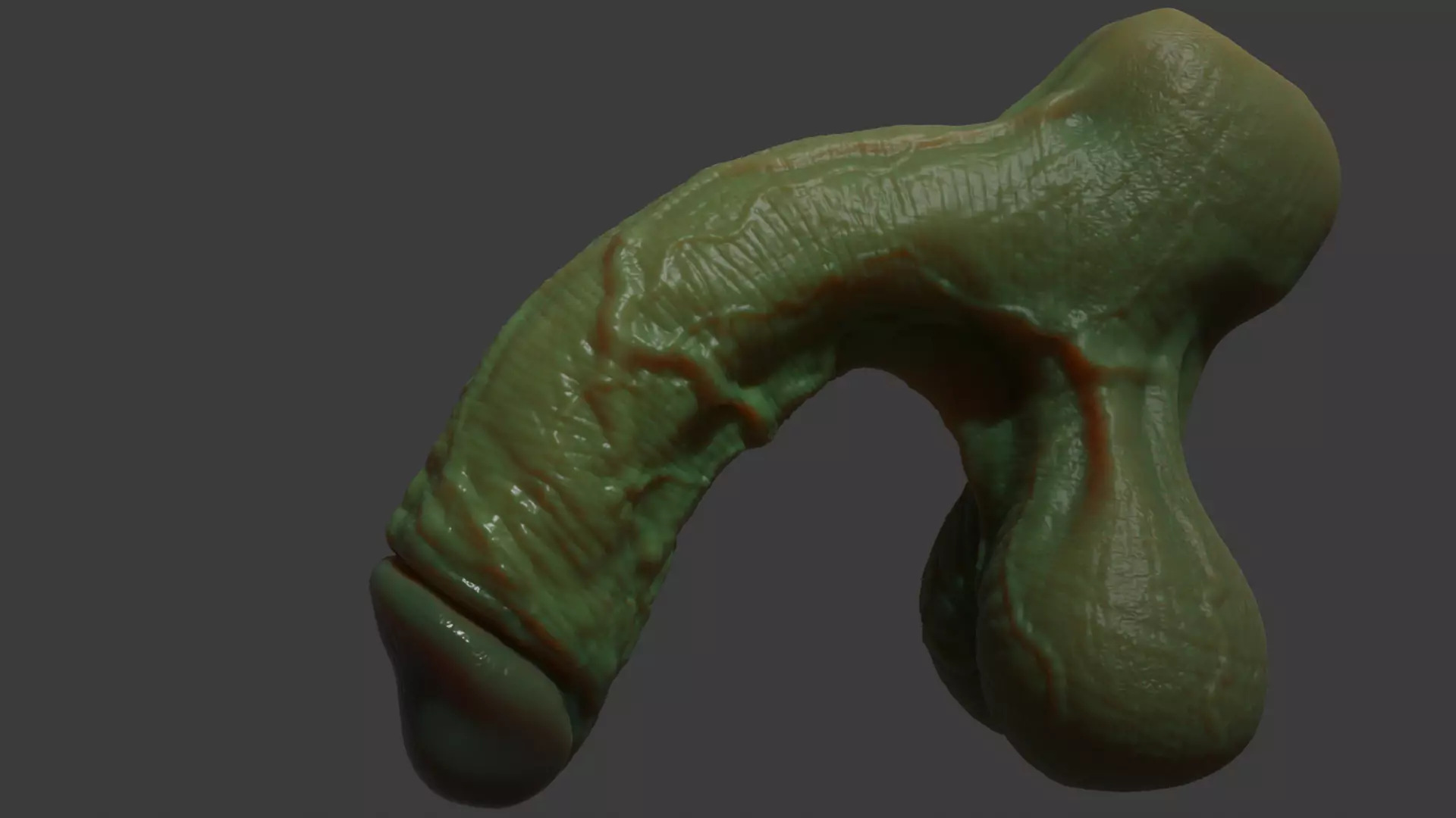Fantasy Spooky Orc Penis Rigged Low-poly 3D model_4