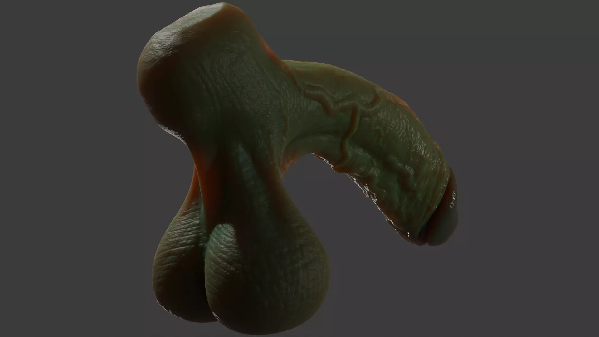 Fantasy Spooky Orc Penis Rigged Low-poly 3D model_9