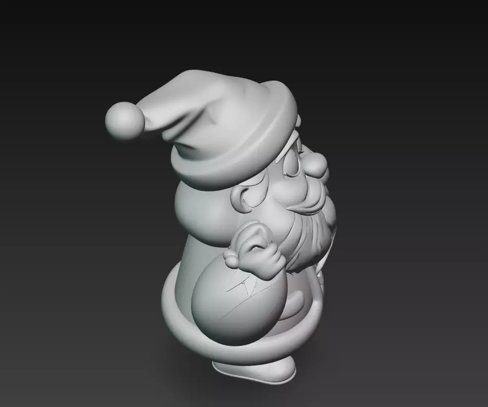 Classic Santa - Stylized Christmas 3D Model 3D print model_11