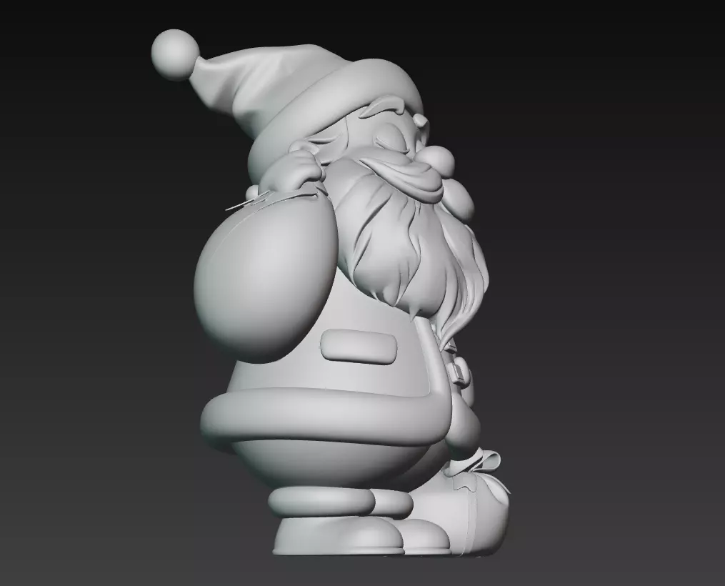 Classic Santa - Stylized Christmas 3D Model 3D print model_10