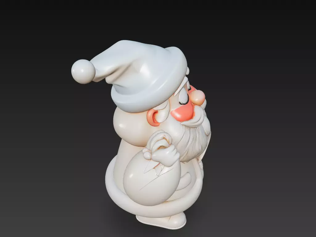 Classic Santa - Stylized Christmas 3D Model 3D print model_5