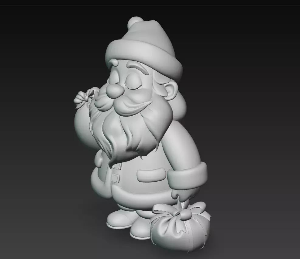 Classic Santa - Stylized Christmas 3D Model 3D print model_9