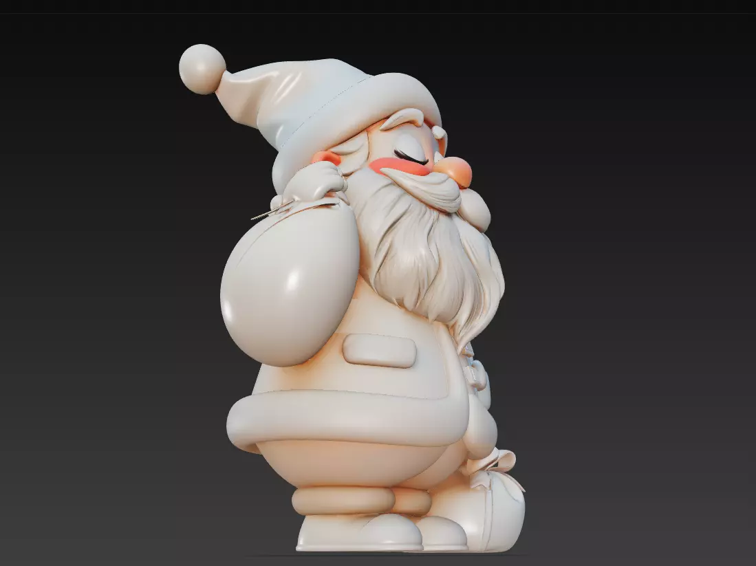 Classic Santa - Stylized Christmas 3D Model 3D print model_4