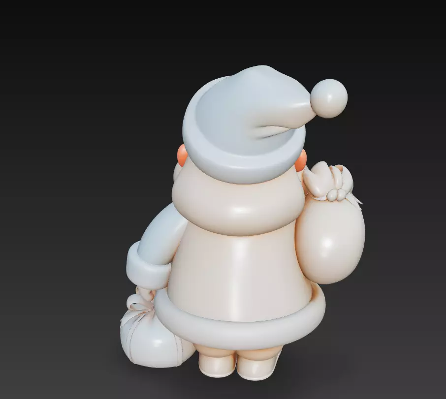 Classic Santa - Stylized Christmas 3D Model 3D print model_3