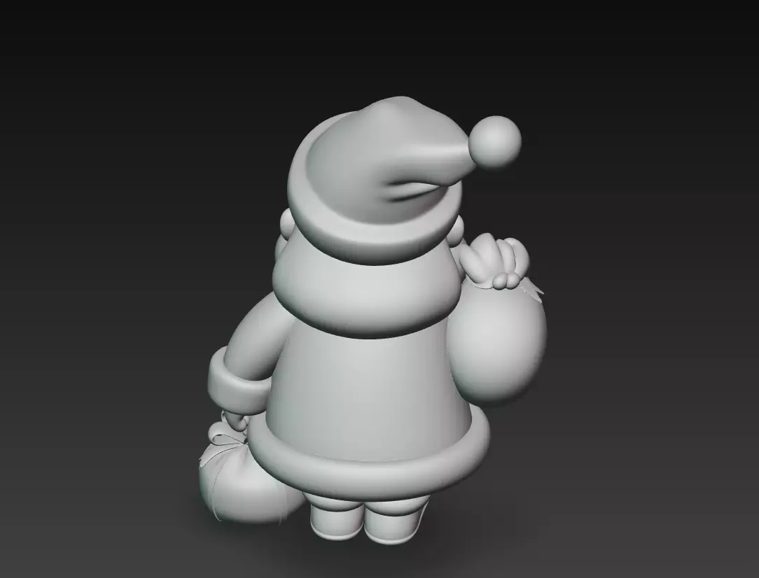 Classic Santa - Stylized Christmas 3D Model 3D print model_6