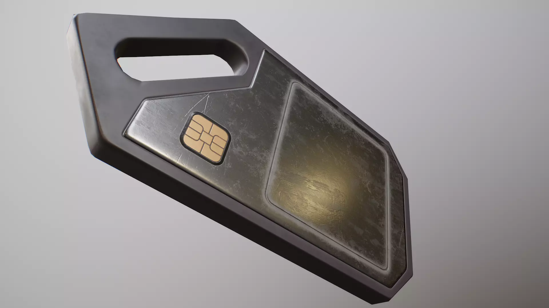 Sci-fi Tag Low-poly 3D model_7