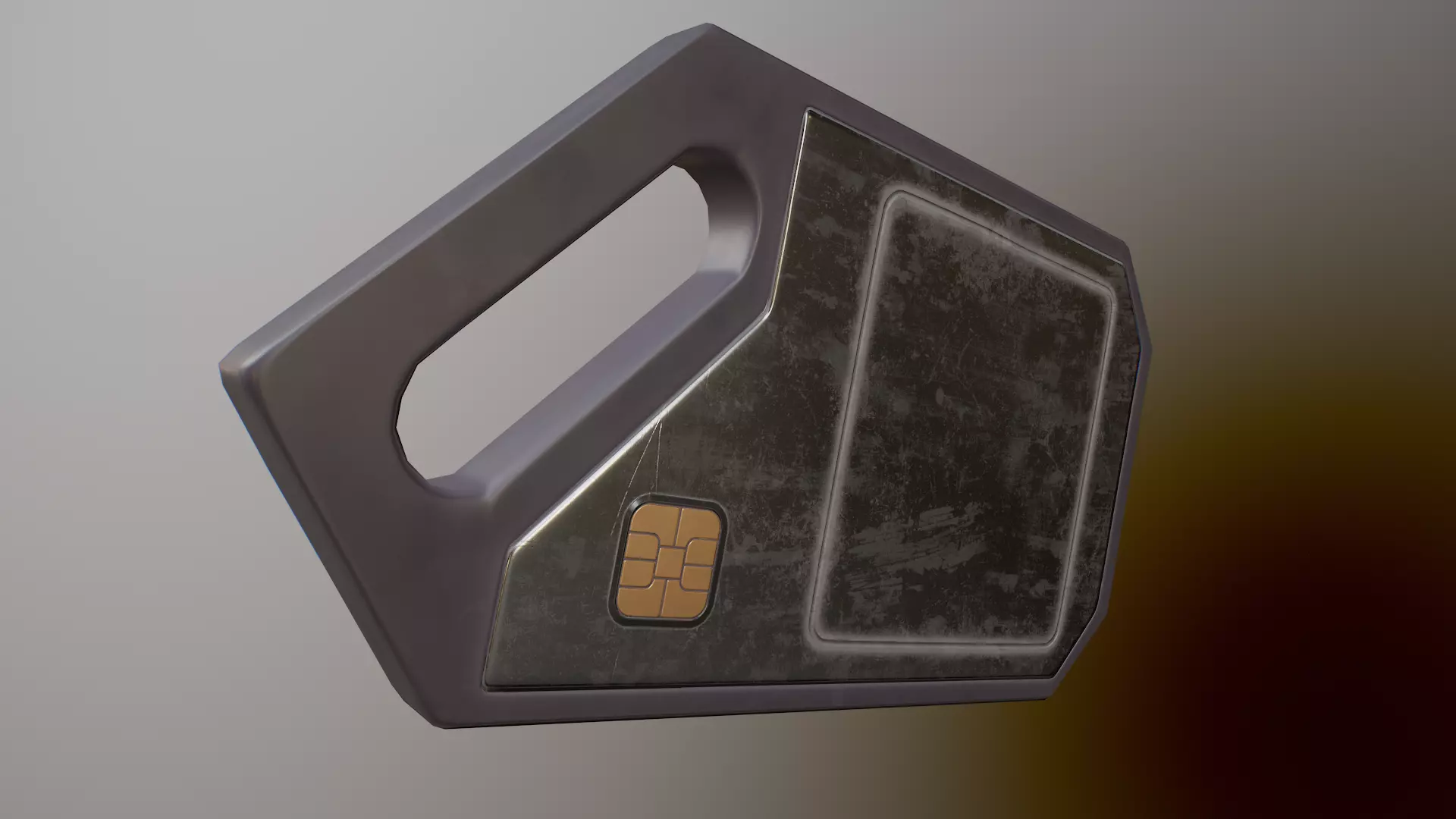 Sci-fi Tag Low-poly 3D model_8