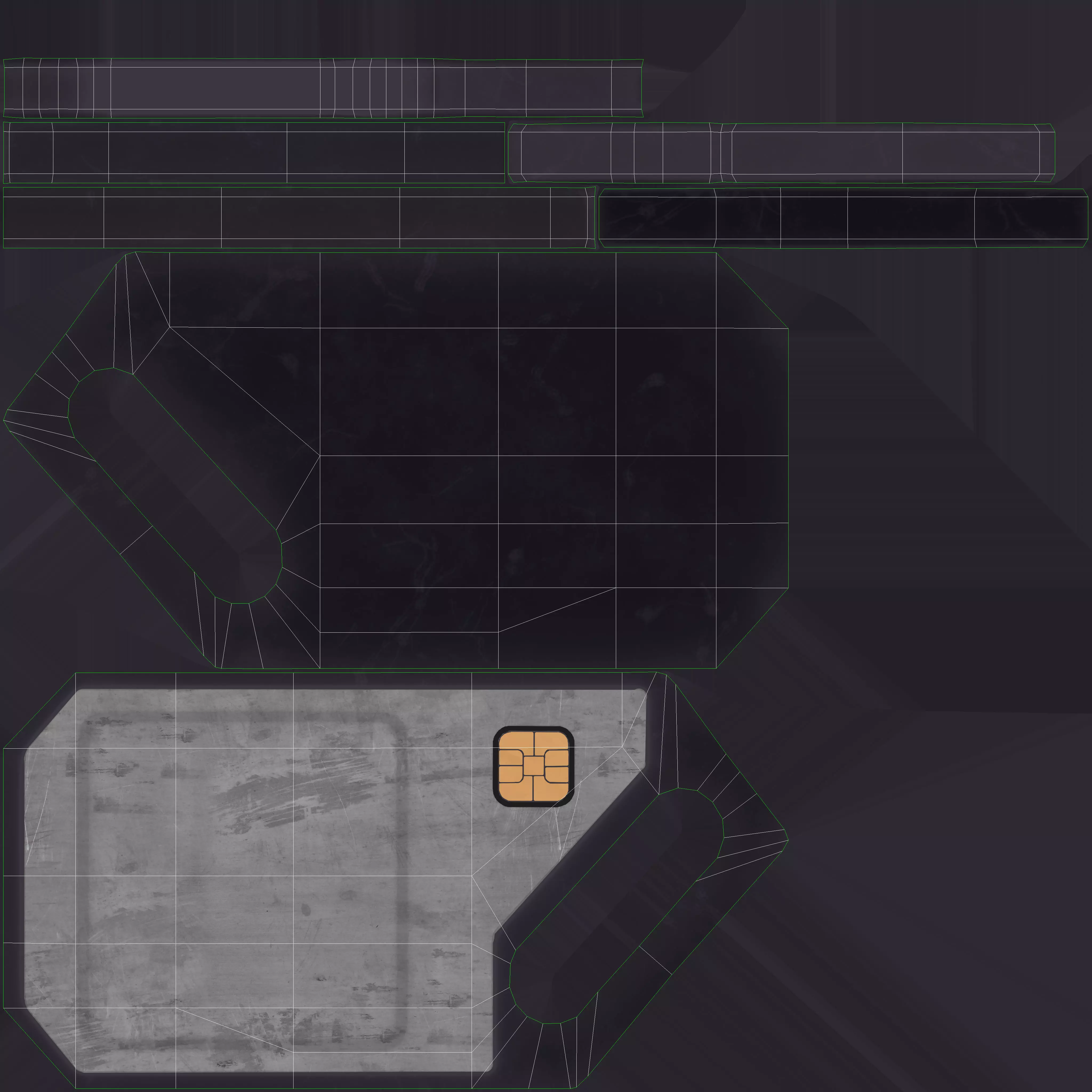 Sci-fi Tag Low-poly 3D model_23