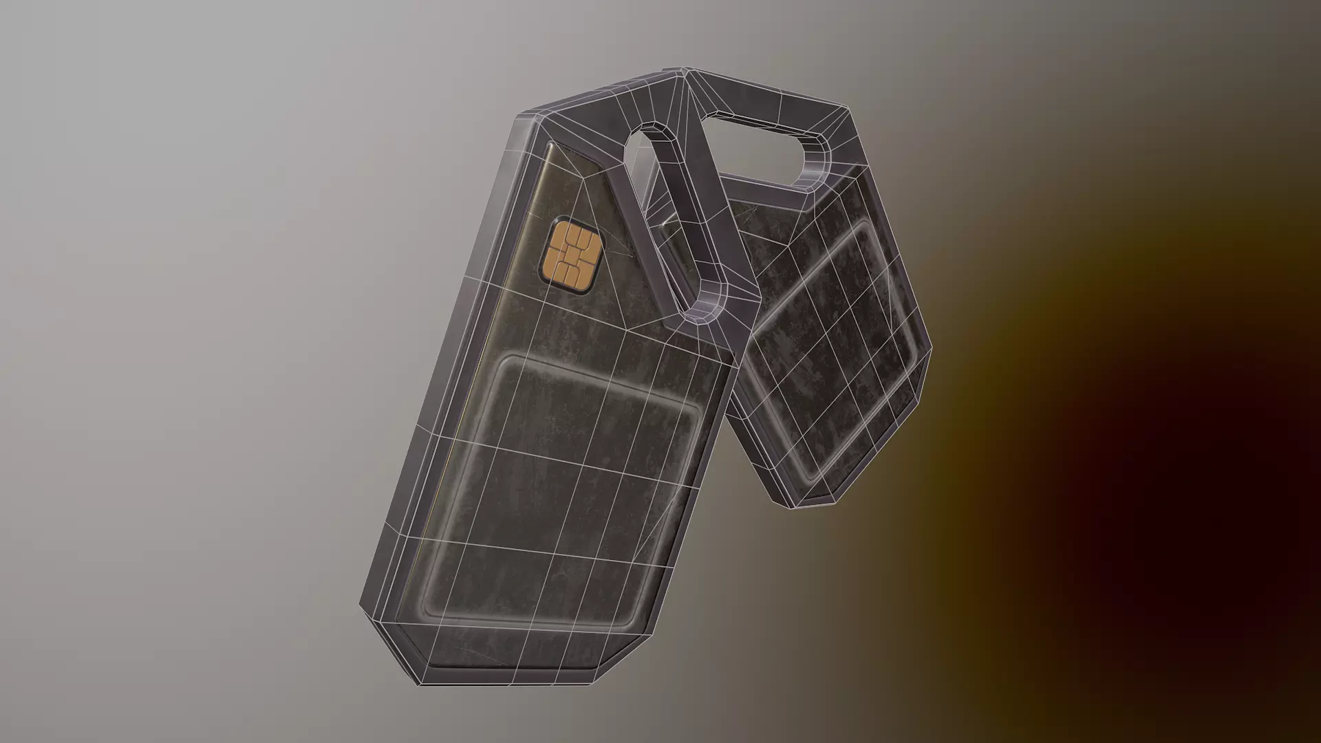 Sci-fi Tag Low-poly 3D model_20