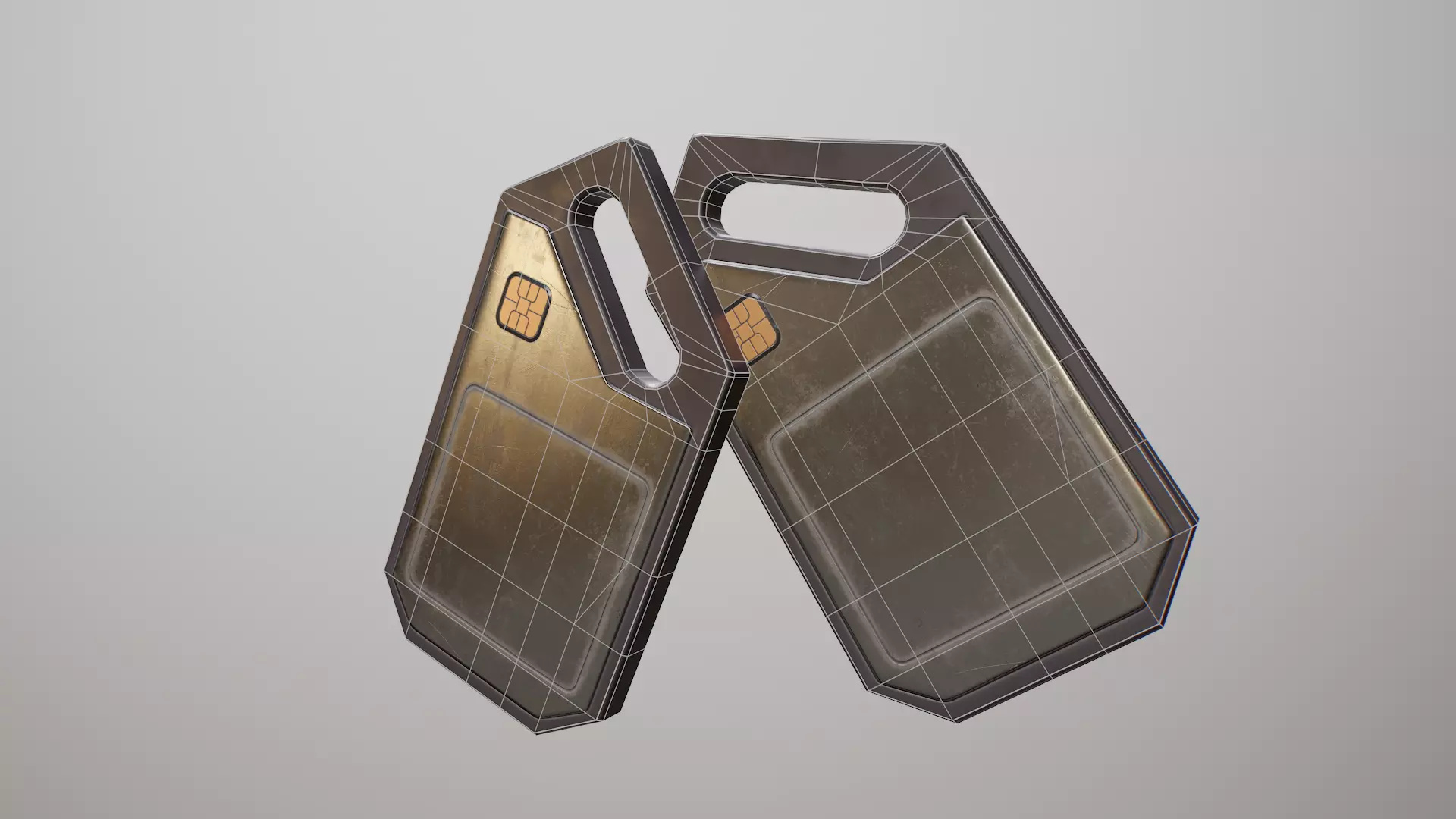 Sci-fi Tag Low-poly 3D model_21