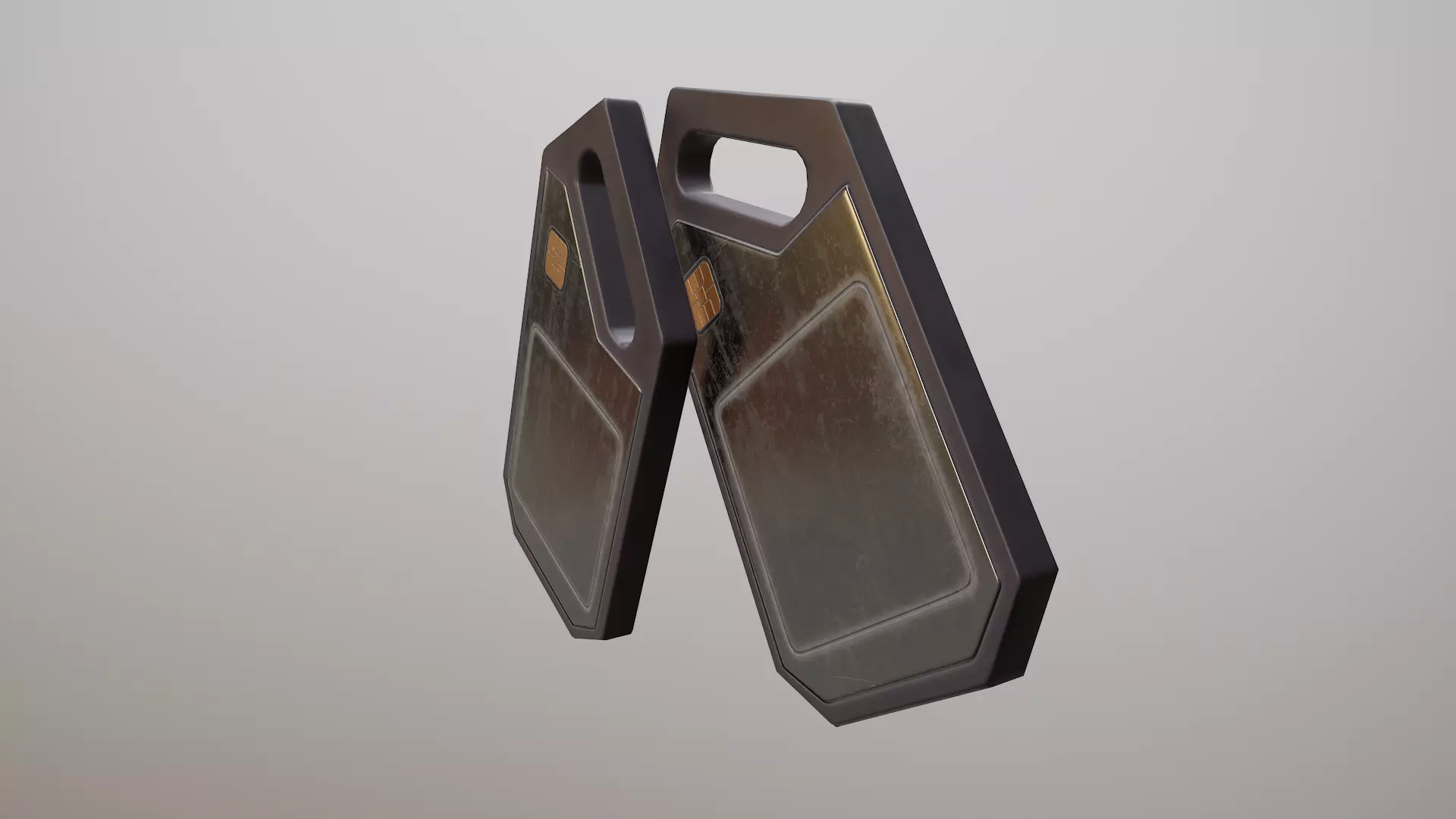 Sci-fi Tag Low-poly 3D model_14