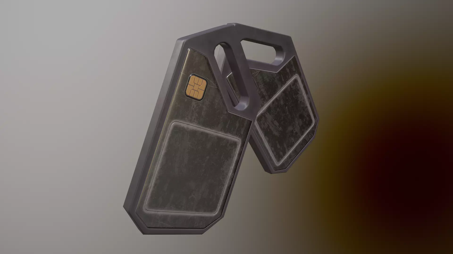 Sci-fi Tag Low-poly 3D model_15