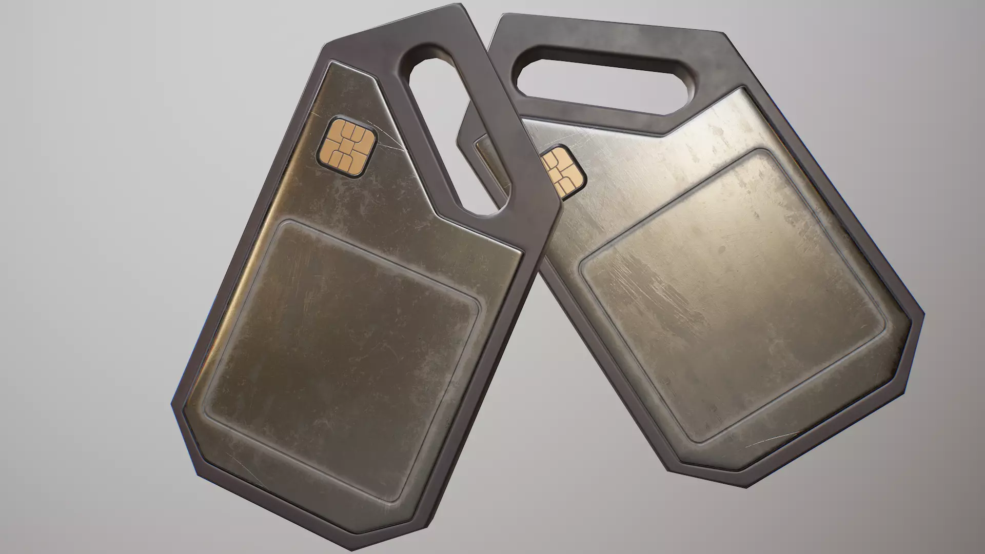 Sci-fi Tag Low-poly 3D model_16